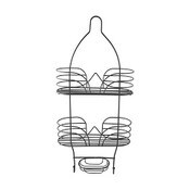 Wholesale - 3 TIER BLACK WAVE SHOWER CADDY, UPC: 840005232422